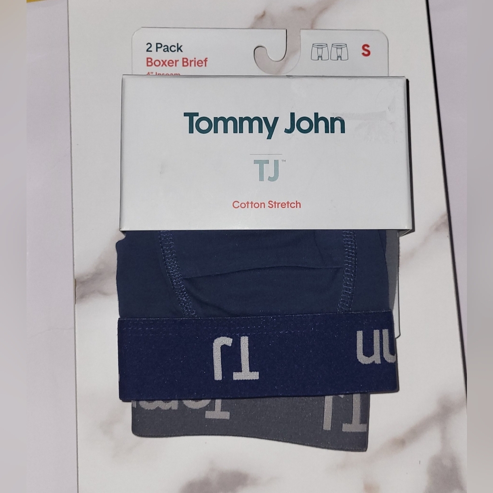 Tommy John Men's NIP 2 Pack Cotton Stretch 4" Inseam Boxer Briefs Size Small - Picture 4 of 6